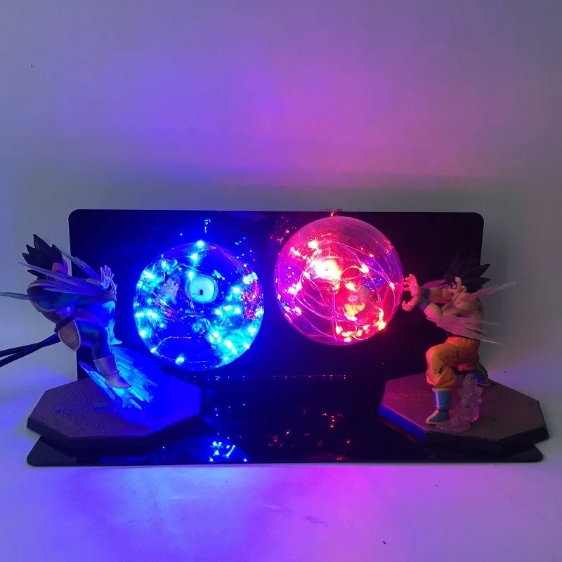 Творческий Красочный Dragon Ball Z Сон Гоку Вегета супер сиах настольная лампа двойной