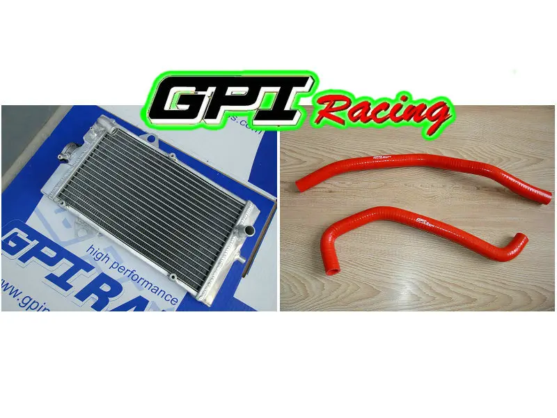 GPI алюминиевый гоночный радиатор + шланг для Yamaha Raptor YFM 700R YFM700R 2006-2012 2007 2008 2009 2010 2011 | Отзывы и видеообзор -32485357702