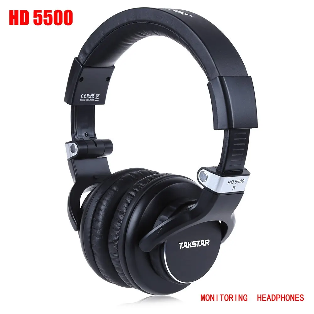 Takstar HD5500 монитор студийные наушники динамический 1000 мВт Мощный HD над наушниками
