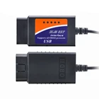 Сканер OBD2 ELM327 V1.5 V2.1 USB OBD Автомобильный, сканер для ПК EML 327 V1.5 ODB2 интерфейс, диагностический инструмент ELM 327 USB V 1,5