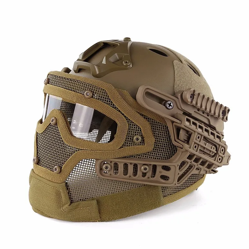 SINAIRSOFT, тактический шлем, новая система G4, ABS, полная маска для лица, с Goggle, для военного страйкбола, пейнтбола, армии, Быстрый Шлем