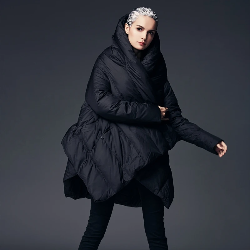 Пуховик женский зимний с подкладкой большой размер размера плюс | Женская одежда