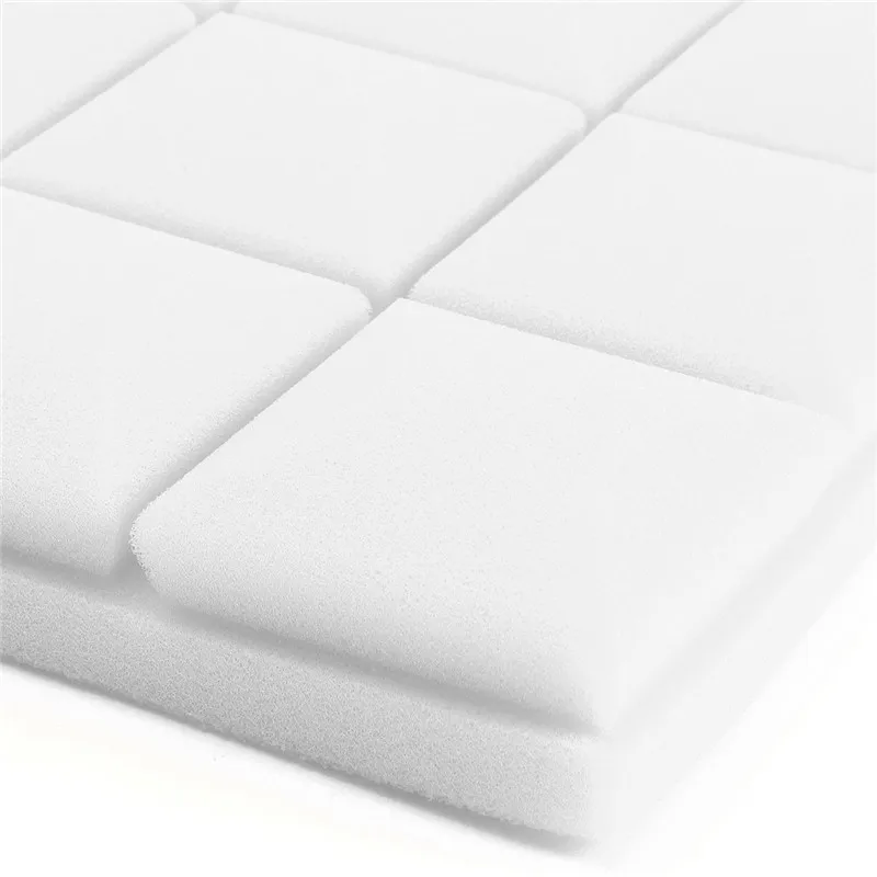 white 500x500x50 мм Звукоизоляционная пена акустическая Звукопоглощающая форма в виде яичной скорлупы Пирамида студия губка барабан аксессуары для комнаты - Цвет: white