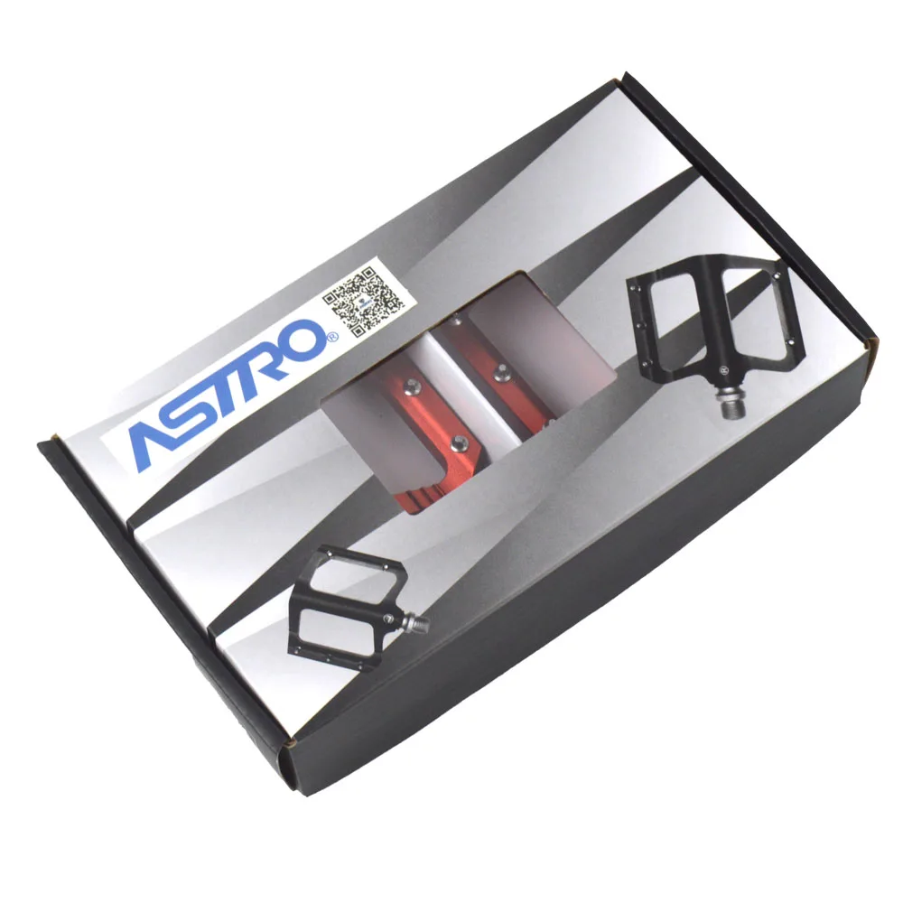 Педали велосипедные из сплава ASTRO для горного велосипеда Нескользящие с плоской