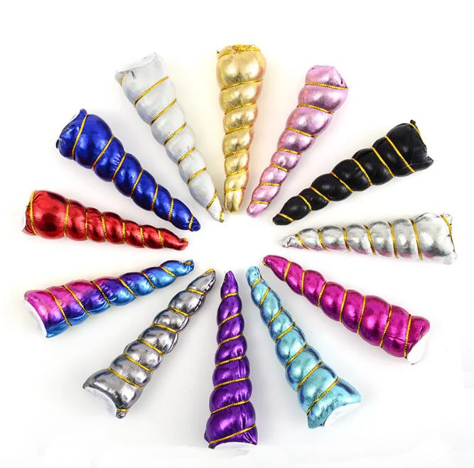 10 шт. горячий Рог единорога с шифоновой повязкой блестящая розовая фотография