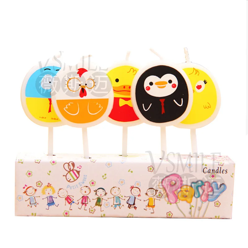 5pcs Busy Bee Flowers Sun inkfish Princess theme kids Birthday Candle cake decoration supplies | Дом и сад