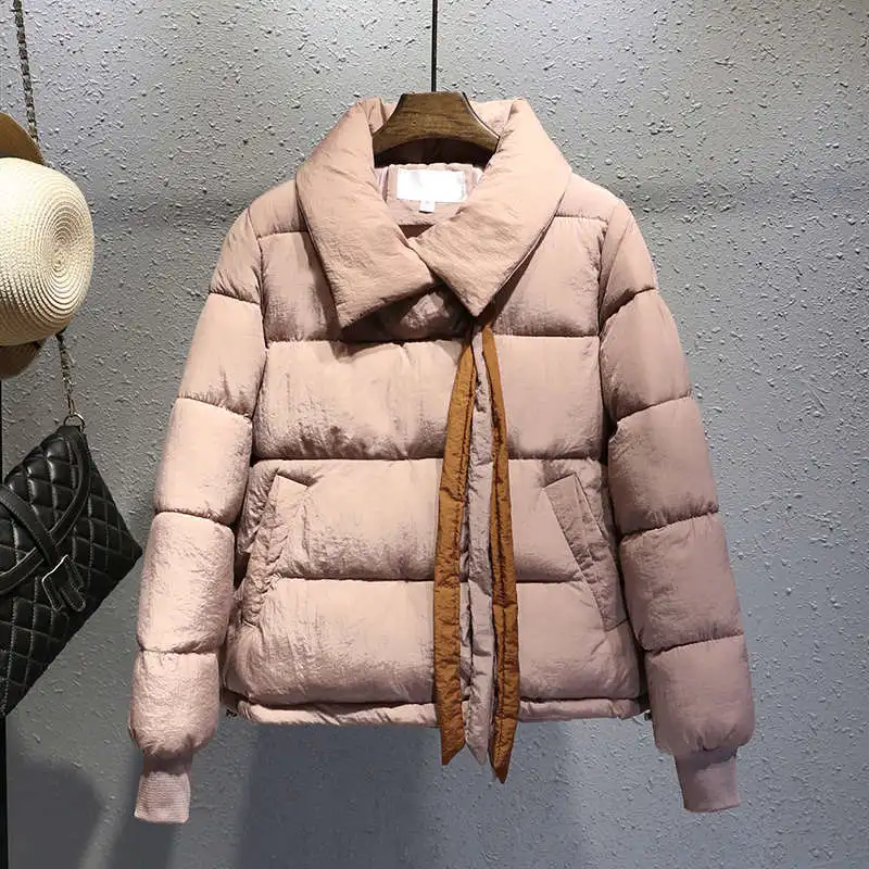 pink Женское короткое хлопковое пальто размера плюс XXXL в стиле Харадзюку, зимняя куртка для женщин, Chaqueta Mujer, хлопковая куртка, парка C4900 - Цвет: pink