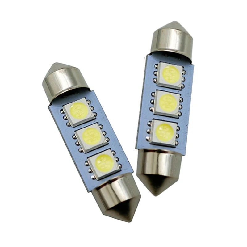 Белый Автомобильные светодиодные C5W 5050 3 Smd 3Smd 31 мм 36 мм/39 мм/41 мм Dc 12 V лампа для внутреннего корпуса сигнальная лампа для открытой автомобильной двери с лампа лампочка указателя поворота