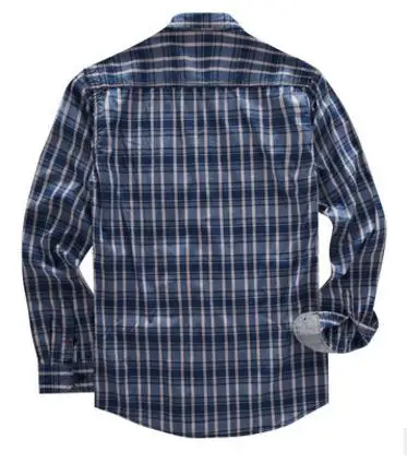 Large Size Male Pure Cotton Long-Sleeved Casual Plaid Shirts Camisa Masculina Black Blue Mens Blouses Tops Fredd Marshall K790 | Мужская