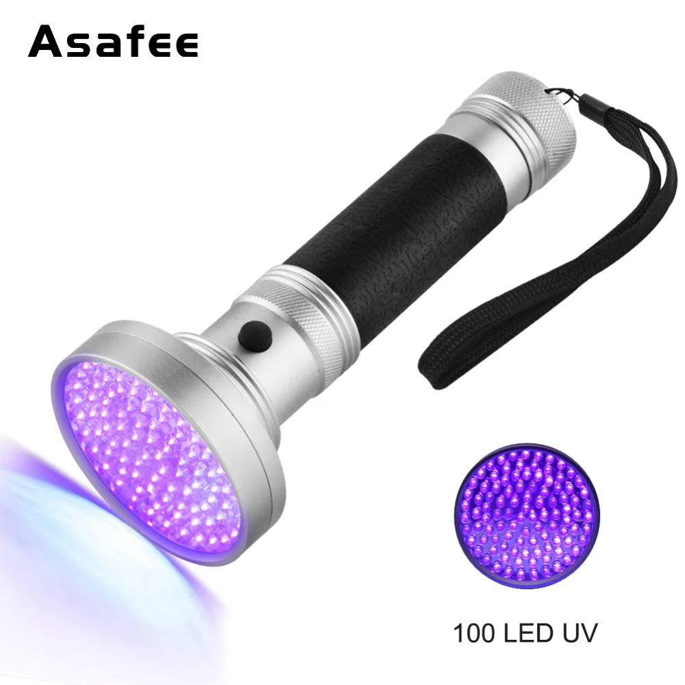 100Led Высокая мощность УФ вспышка светильник фонарь 395nm ультрафиолетового и