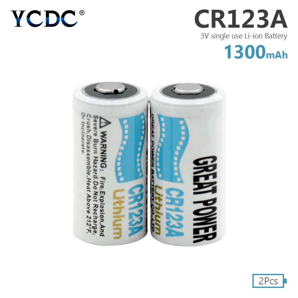 2 шт. литиевая основная CR123A батарея 3 в cr 123 сухая батарея CR17345 17345 1300 мАч батареи 123a для камеры медицинского оборудования лампы