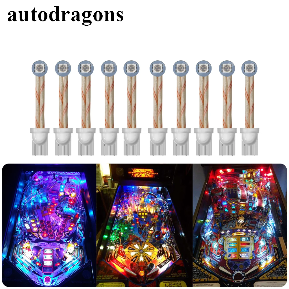 Высококачественные светодиодные лампы autodragon 6 3 В в для пинбола/флиппера