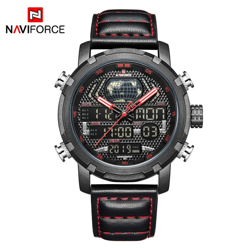 NA916003 without box NAVIFORCE мужские часы с датой и неделей, спортивные мужские часы, Топ бренд, Роскошные военные Бизнес кварцевые мужские часы из нержавеющей стали, подарок 9160 - Цвет: NA916003 without box