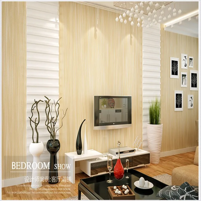 

Beibehang Striped Child Room Desktop Wallpaper Mural Modern Stripe Yellow Blue Brown 3D wallpaper for walls 3 d papier peint