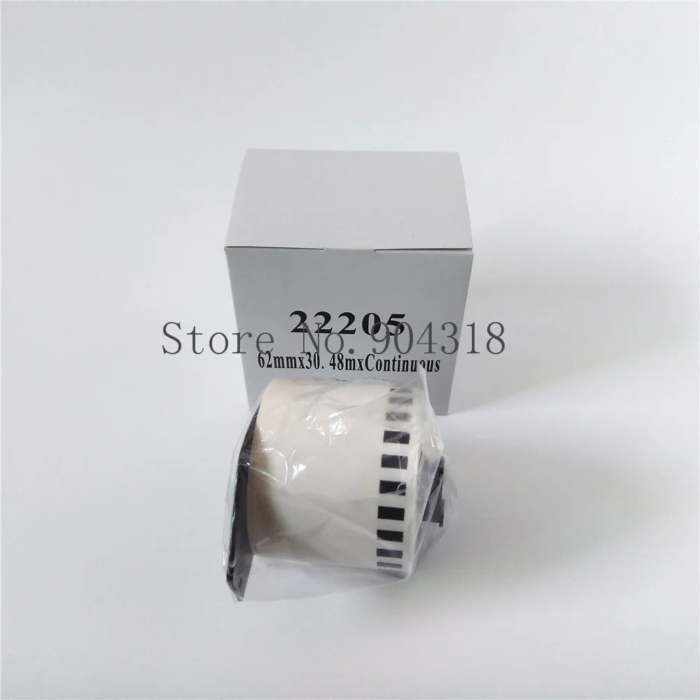 20 x Rolls Brother DK 22205 DK22205 2205 Compatible Continuous Labels 62mm 30.48m 2-3/7" 100' QL 570 580 700 720 1050 1060 |