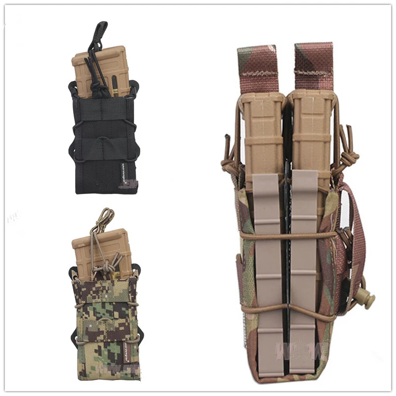 

2017 NEW EMERSON Double Modular Rifle Magazine Pouch Airsoft hunting Utility MOLLE MAG Digital desert EM6035
