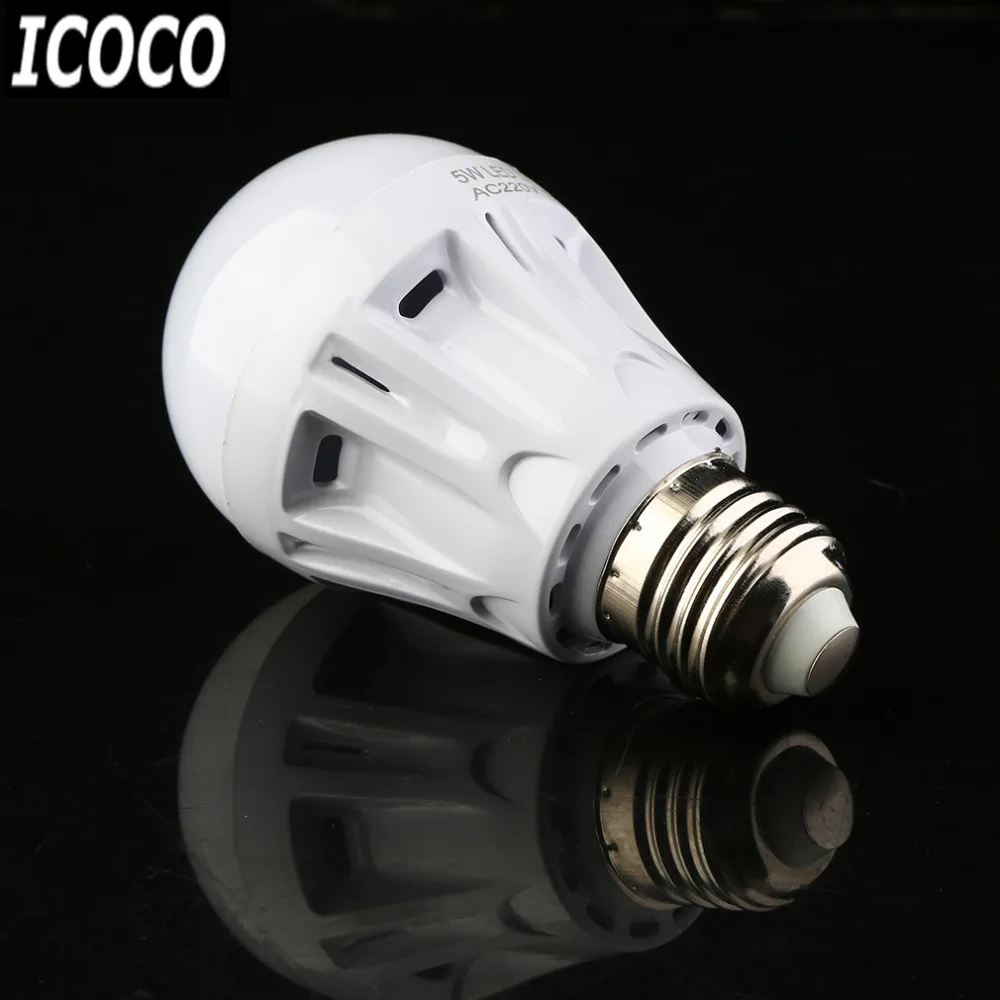 ICOCO 2017 New Arrival E27 LED Microwave Radar Motion Ambient Sensor Light Lamp Bulb AC85-265V 5W for Corridor Garage Yard | Освещение