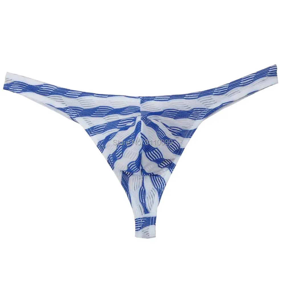 Модные мужские стринги и G Self Design сексуальные волнистые нижнее белье Полосатые