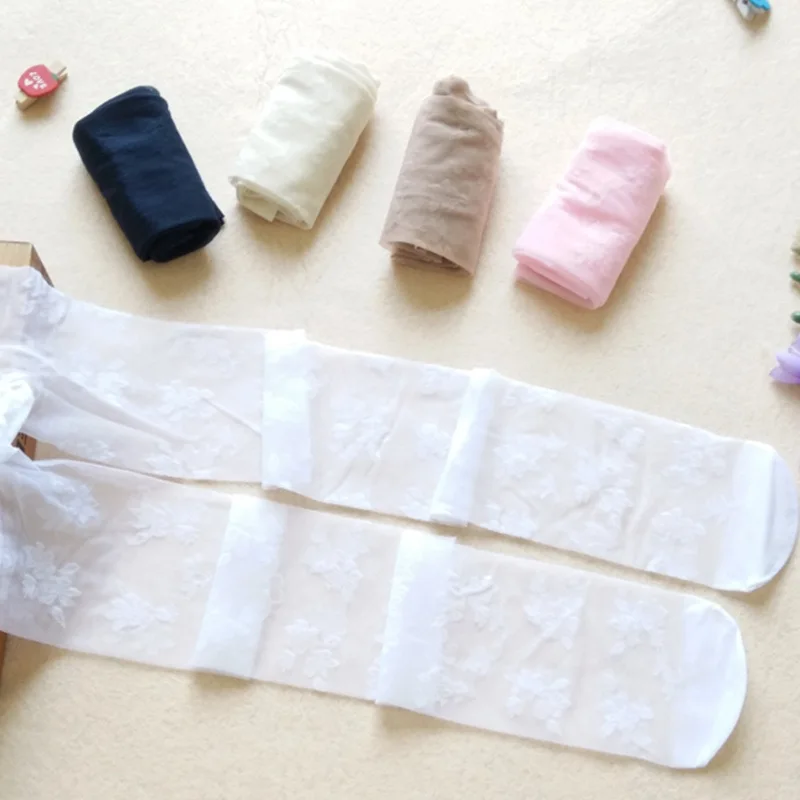 Ультратонкие шелковые колготки с розами для девочек 3 шт. FZG188|girls baby tights|girls tightstights