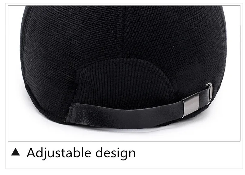 New Fashion Men Baseball Cap Shade Hats For Men Winter Spring Trucker Casual Cap Snapback Protect Ears Men Hat