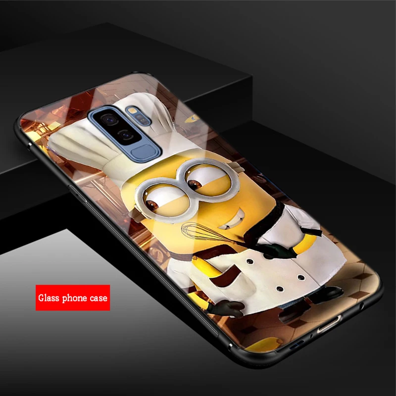 Белье Mike Wazowski Миньоны banana сотовый Чехол из закаленного стекла для телефона для samsung Galaxy A6 A6S A8 A8S J6 J8 S8 S9 S10 PLUS, NOTE 8, 9