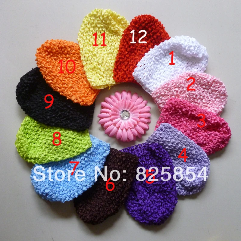 12 видов цветов! Детская стороны крючком шапочка куфи шапки трикотаж Шапки летняя