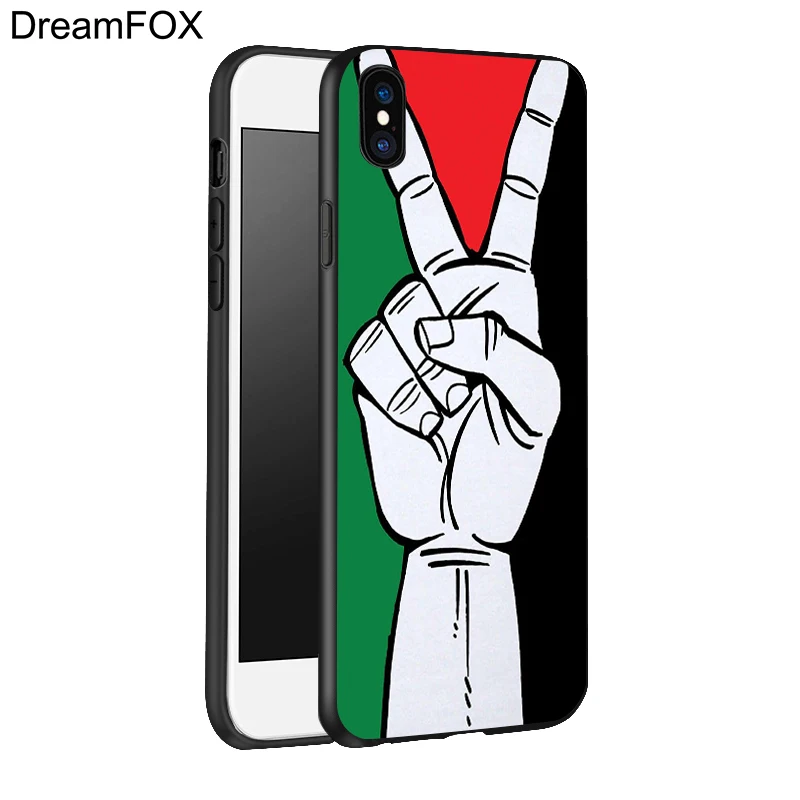 DREAMFOX L219 палестинский флаг черный силиконовый чехол-накладка из мягкого ТПУ чехол