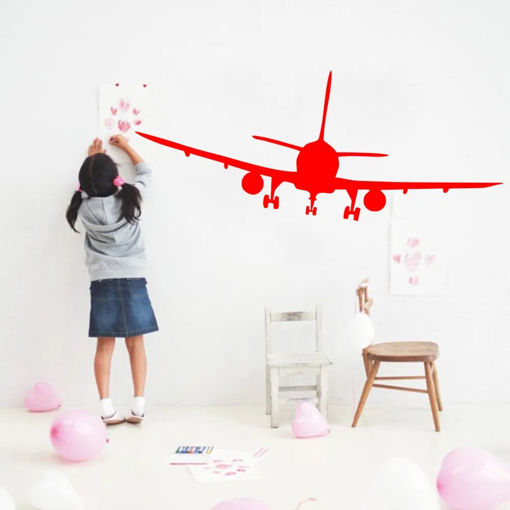 Бесплатная доставка коммерческая Настенная Наклейка Airliner виниловые обои