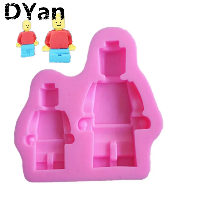 DIY силиконовая форма для помады Lego Robot силиконовые формы торта Форма мороженого
