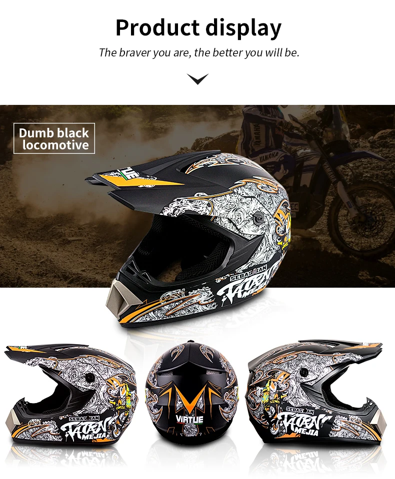 Профессиональный Гоночный Кроссовый шлем hors route Casque Moto Capacete Moto Casco внедорожный мультяшный детский мотоциклетный шлем