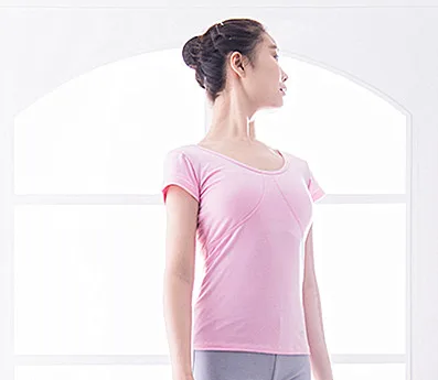 1 piece only shirt Гимнастический купальник-трико, балетные костюмы для женщин, танцевальная одежда для девочек, костюмы на плоской подошве, комбинезон, верхняя одежда-комбинезон, топ, штаны - Цвет: 1 piece only shirt