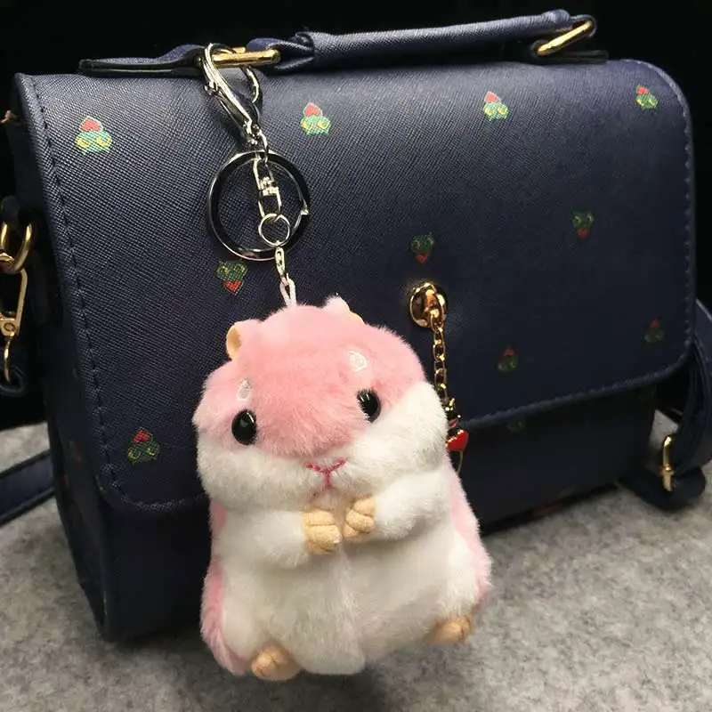 Милый Хаски брелок для ключей игрушка собаки брелки помпон животное кукольный