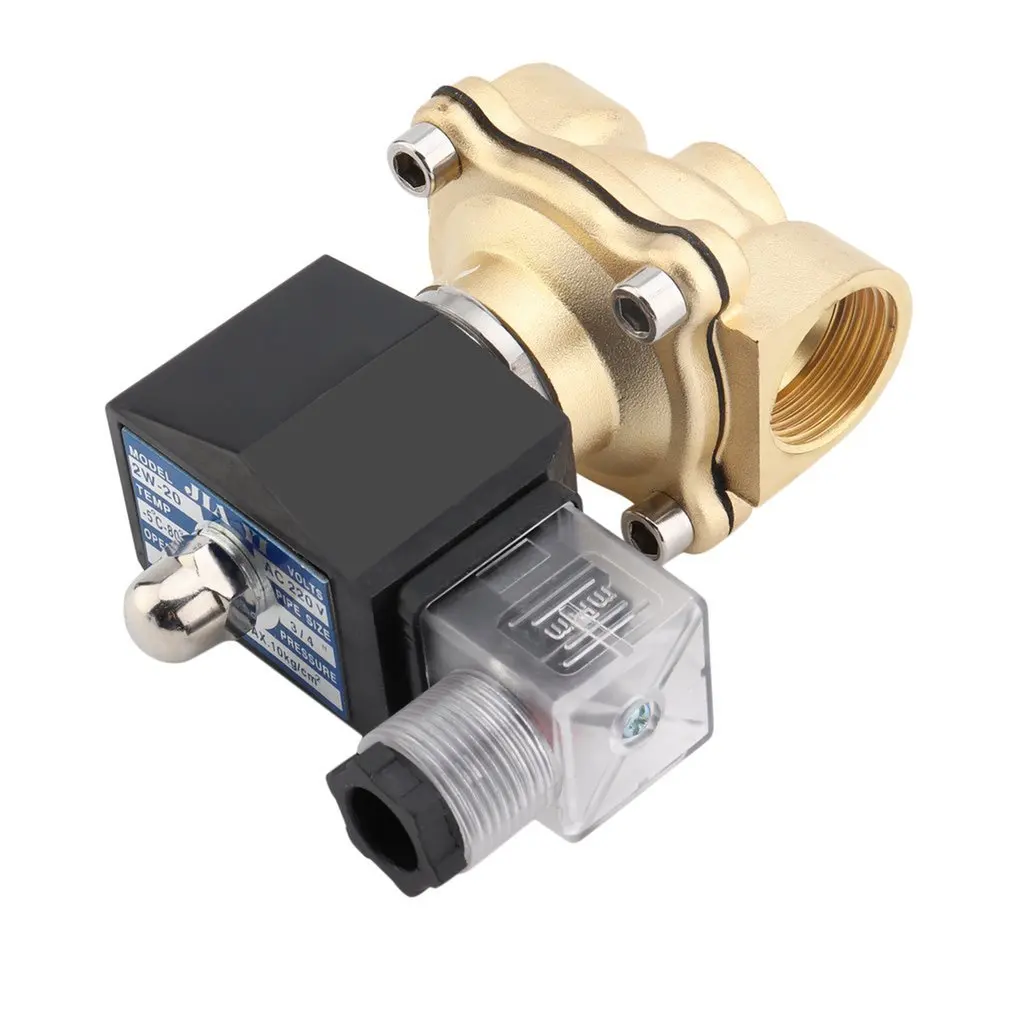 Практичный 3/4 дюймовый AC 220V 2W квадратная катушка чистая медь прямого действия электромагнитный клапан один электромагнитный клапан