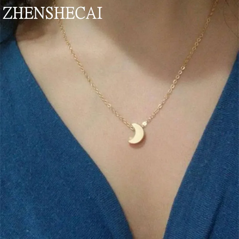 Лидер продаж изящное ожерелье с подвеской в виде Луны модное ювелирное Золотое