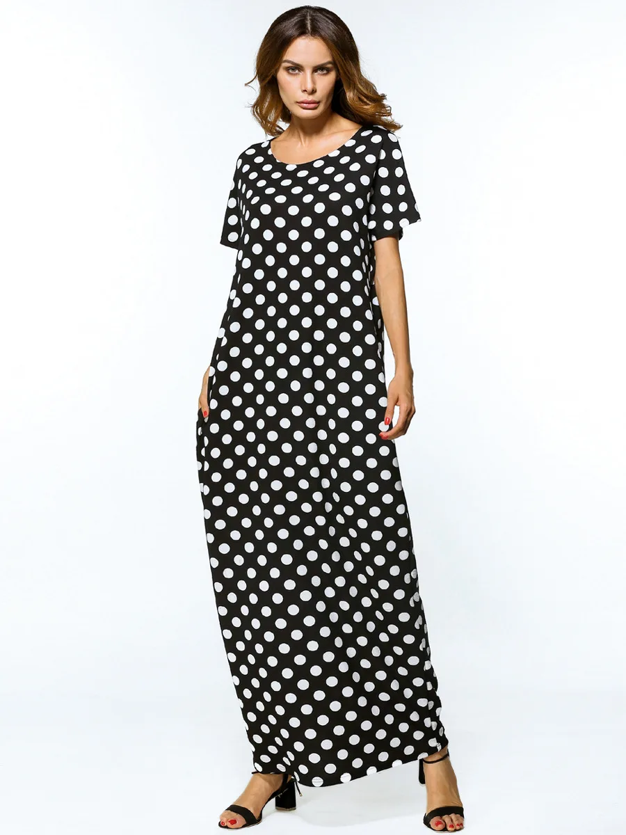 2019 мусульманских абаи платье в мусульманская одежда для Дубай волна точка Losse