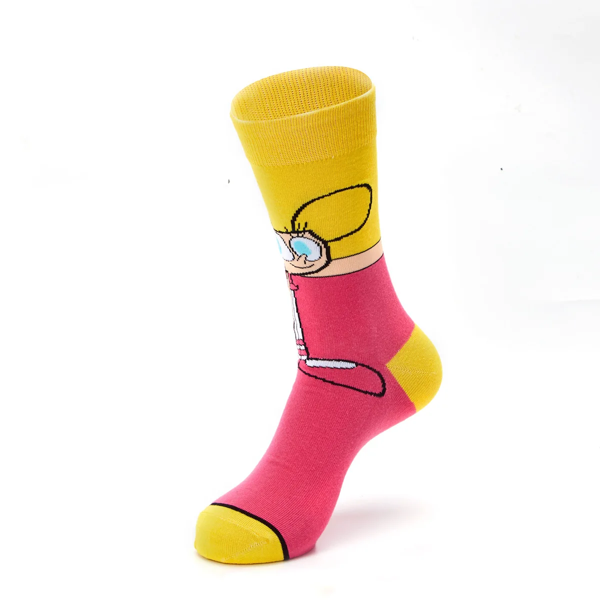 Носки с принтом из мультфильма Dexter's Lab, носки с Патриком, звездой, Стьюи, Диди, забавные повседневные Персонализированные носки для мужчин и женщин, весенне-осенние хлопковые носки