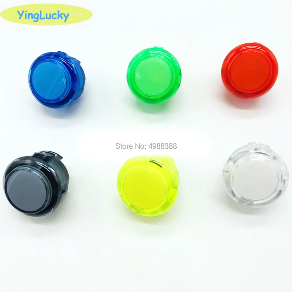 Original sanwa OBSC-30 OBSF-24 Button sanwa joysticks Crystal Transparent Button arcade HORI Button PS4 Button Iron Box