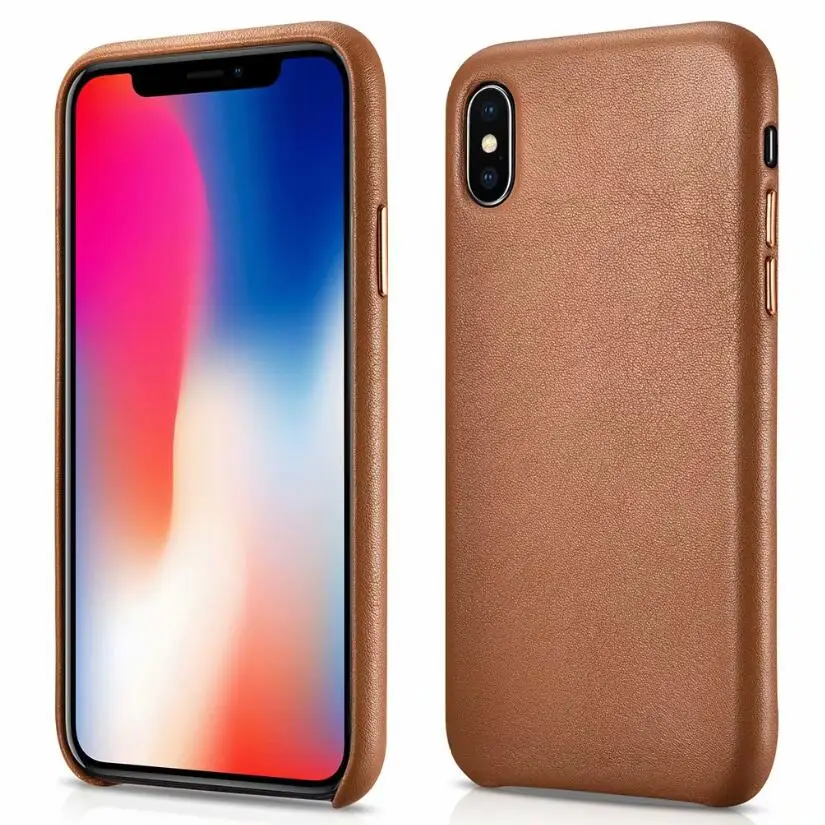 Brown Роскошный чехол из натуральной кожи для iPhone 11 Pro Max iPhone XS чехол для Max XR чехол для телефона защитный чехол - Цвет: Brown