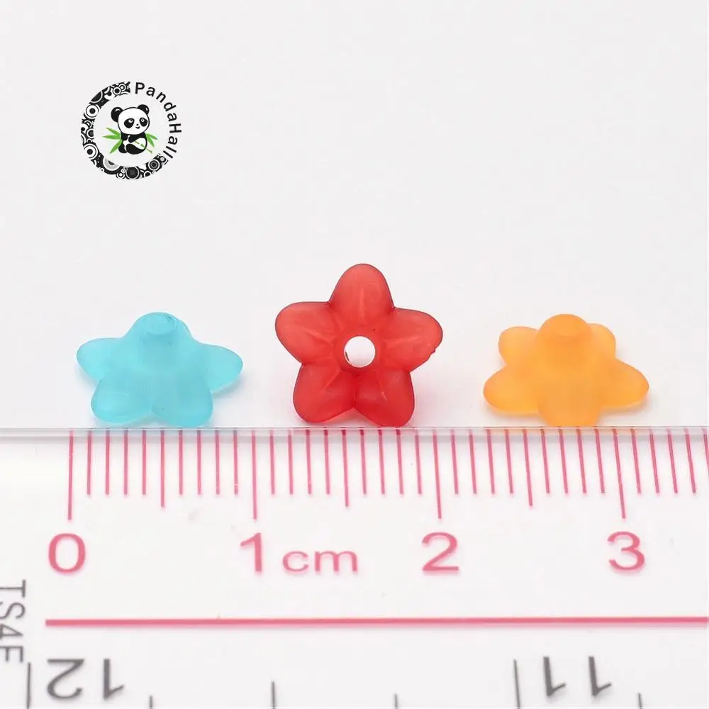 Акриловые бусины 200 шт. прозрачные микс матовые для изготовления ювелирных