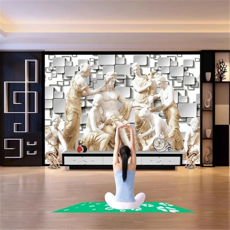 Настенные рельефные 3D-обои beibehang в европейском стиле для спальни гостиной фона