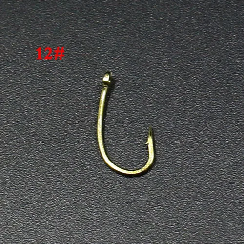 size 12 5 размеров рыболовные крючки для рыбалки 10#12#14#16#18# рыболовные крючки для привязывания для сухих/Нимфа мух надежный хвостовик обратный изгиб крючки - Цвет: size 12
