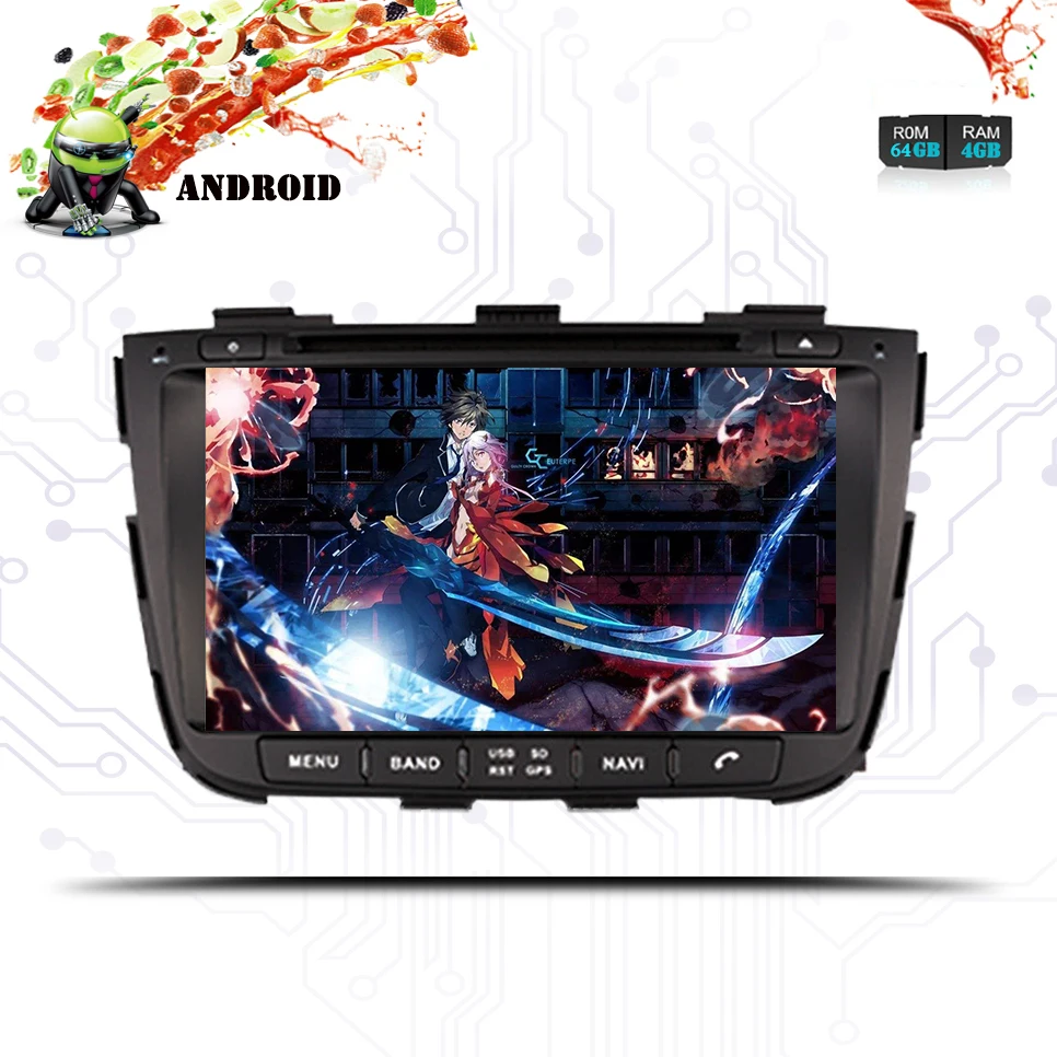 Android 9 0 Ram 4 Гб Rom 64 Восьмиядерный 1024*600 Fit KIA SORENTO 2013 2014 2015 автомобильный DVD плеер