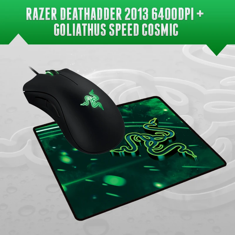 Игровая мышь Razer Deathadder 2013 6400 DPI + коврик для мыши Goliathus Speed Cosmic Edition 270 мм x 215 3