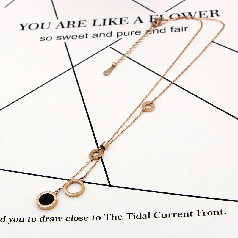 Женские Длинные ожерелья с круглыми кругами и сердечками для женщин модные