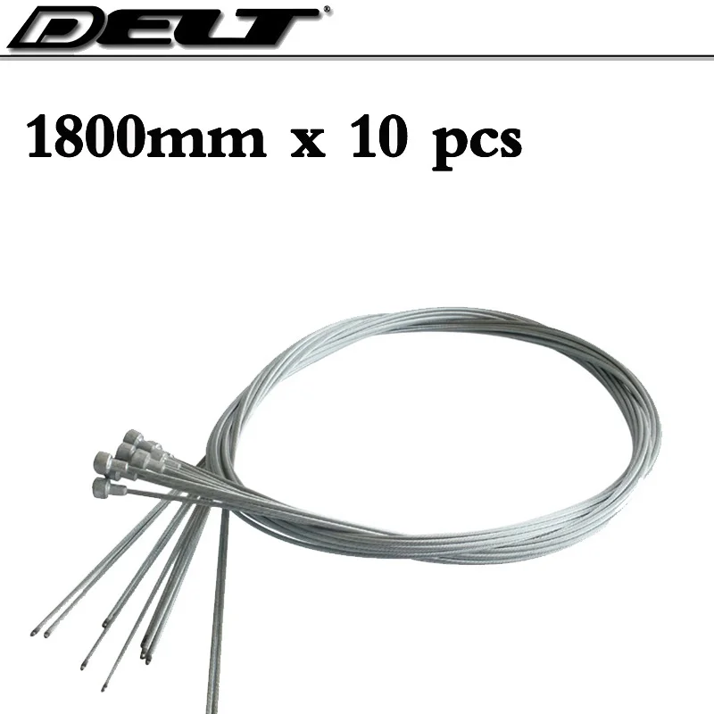1800mm 10pcs 10 шт фиксированная передача шоссейный велосипед Велосипедный тормозной кабель корпус велосипедный тормоз внутренний кабель сердечник зажим провод 900/1800 мм - Цвет: 1800mm 10pcs