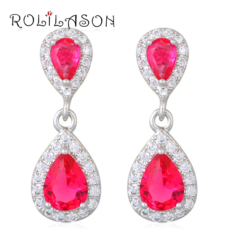 Серьги гвоздики серебряного цвета с фианитом JE1067|jewelry tree|jewelry making supplies wirejewelry material