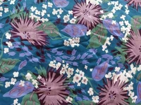 leolin new sky blue flower soft 100 silk crepe de chine material sewing tissue fabric 1 meter