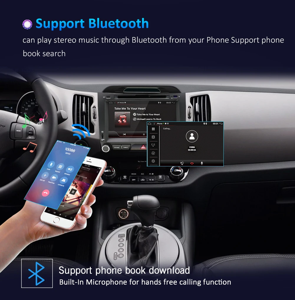 Восьмиядерный для KIA Sportage 2011- Android 9,0 2 din Автомобильный dvd-плеер Радио Стерео gps навигация wifi карта камера заднего вида 32G