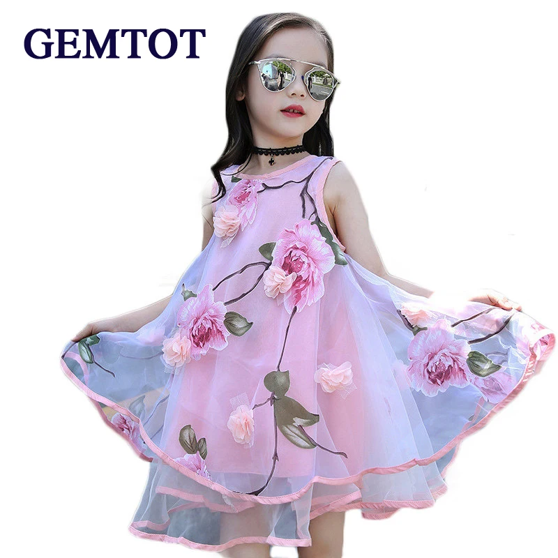 GEMTOT платья для маленьких девочек 2017 с длинным рукавом в клетку со складками виде