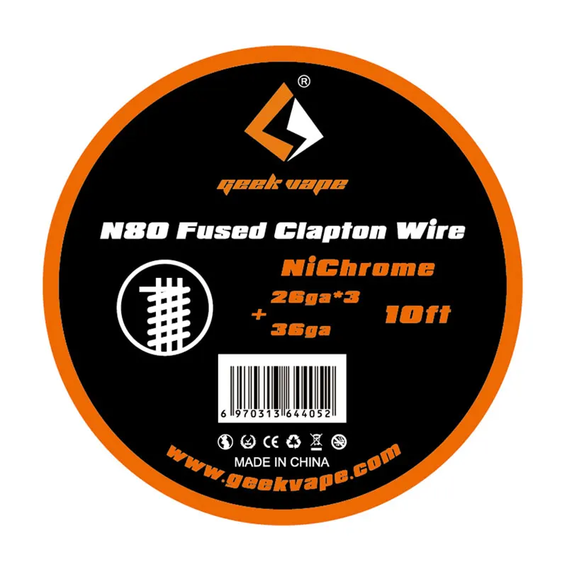 Оригинальный скрученный провод в рамке GeekVape N80 10 футов/N80 Fused Clapton Wire электронная